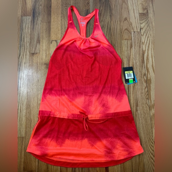 Nike Womens Tie Dye Running Tennis Tunic Racerback Dress Dri-Fit - Picture 1 of 6